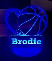 Personalized Sports 3D illusion Visual Night Light LED Desk Lamp Bedroom Decor.