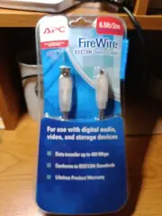6.5ftClear IEEE-1394 4 to 6 Pin Cable 400Mbps FireWire.