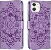 shingtomua for iPhone 12 Mini Case Wallet with Card Holder Kickstand Magnetic Soft Leather Flip Fold Case for iPhone 12 Mini Cover (Purple, iPhone 12 Mini)