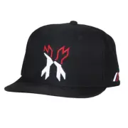 HK - Snapback Hat - Split - Black/White/Red