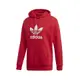 adidas 帽T Trefoil Hoodie 運動休閒 男款 海外限定 愛迪達 三葉草 流行 穿搭 紅 白 DX3614