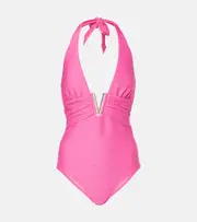 [Heidi Klein] Heidi Klein Tulum halterneck swimsuit AU 12 pink