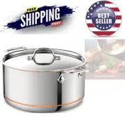 Stainless Steel Stockpot 8 Qt Induction Oven Safe Broiler Safe Versatile Cook...