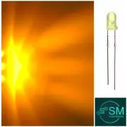 100pcs 3mm Flashing LED Colour Diffused Yellow Light Emitting Diode 1.5hz On Off