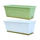 Window Box Planter with Drainage Holes Countryside Railing Porch Flower Pot