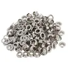 100pcs 4.5mm Brass Eyelet Grommets Silver Tone for Clothes Leather Canvas