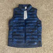 Gap Kids Boys Camo Lightweight Puffer Vest Primaloft Water Resistant Size Small