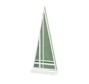 Modern Green Striped Christmas Holiday Tree Decor Accent