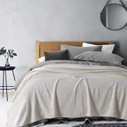 Laconia 400GSM Premium Australian Pure Wool Blanket Natural Double
