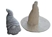 Latex gnome mold plaster cement concrete casting rubber elf mould 4"H x 3"W