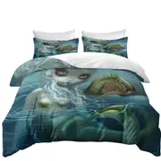 How Deep is the Ocean Fantasy Art Mermaid Quilt Cover