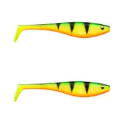 2x Rapala Soft Peto 18cm Paddle Tail Shad Lures - Firetiger