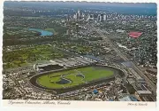 Scarce Deckle Postcard Showing Commonwealth & Clarke Stadium & Edmonton Gardens