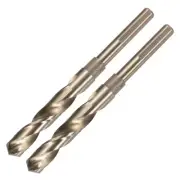 2pcs Reduced Shank Twist Drill Bits 14mm Nitride & Titanium Coated HSS-6542