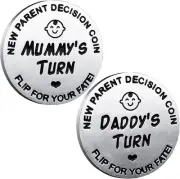 New Parents Decision Coin New Mom Dad New Parents New Baby Birthday Present D...