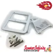 Mounted Number Plate or L Plate Holder (White) (Aprilia, Italjet, Yamaha Aerox)