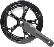 Exercise Bike Crank， Road Bike Crank Set Single Speed 52T Length 170mm Hollow Square Hole Tooth Plate Crank Set Sprocket Accessories