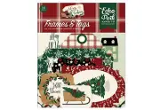 1 Pack of Echo Park Paper A COZY CHRISTMAS Frames & Tags Ephemera Pieces