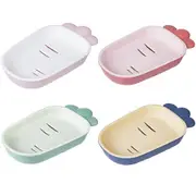 Bathroom Soap Holder Radish Soap Box Double-layer Design Drainage Multifunctional Soap Box