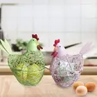 Visual Design Egg Basket Vintage Inspired Farmhouse Chicken Wire Holder