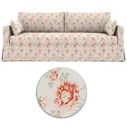 Sofa Cover For HYLTARP Sofa Floral Quilted 100% Cotton Slipcovers