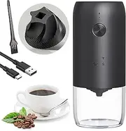 YOOGAO Home Electric Coffee Grinder, Portable USB Rechargeable, Ceramic Grinding Core, Coarseness Adjustable, Hands-Free