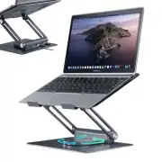 Laptop Stand with USB-C and USB-A, Adjustable Aluminum Laptop Riser for Desk ...