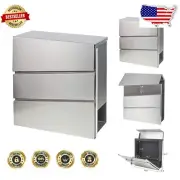 Deluxe Stainless Steel Mailbox with Easy Access: Key Lock & Waterproof Design