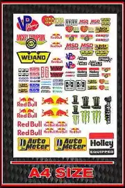 DRIFT CAR RC STICKERS MODEL REVELL CAR BRAND DECALS BNIP A4 SIZE HOT ROD CRUISER