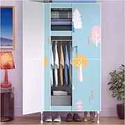 Portable Closet Family Bedroom Wardrobe Sliding Door Portable Wardrobe Closet Clothes Storage Organizer 33.4x20x67 Inches Easy to Assemble Wardrobe Closet Portable Wardrobe