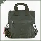 Genuine Kipling Eleva Convertible Nylon Crossbody Shoulder Tote Bag, Field Green