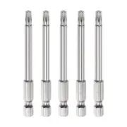 5Pcs Security Torx Bit 1/4" Hex Shank 3" Long Drill Bit T25 Torx Star S2 Steel