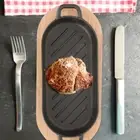 Meat Bacon Fry Plate Seafood Grilling Pan Steak Grill Plates