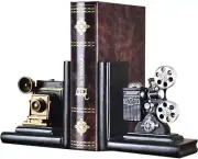 ISOTO Shelf Book Ends Camera Movie Projector Bookends Heavy Vintage Storage H...