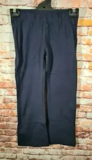 BNWT Girls Sz 4 LW Reid Navy Stretch Bootleg School Uniform Long Pants Pocket