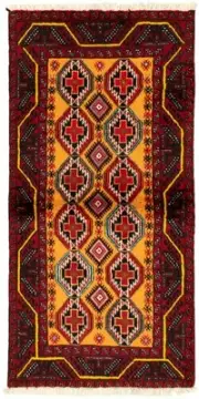Vintage Hand-Knotted Area Rug 3'1" x 6'4" Traditional Wool Carpet