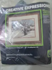 Creative Expressions Snowbound Valley #3201 Needlepoint Kit 18"x14" 1984 Vintage