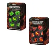 [Metallic Dice Games] MDG Dragon Storm Inclusion Silicone Dice Set 16mm - Red