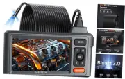 DEPTECH 50ft Sewer Camera, 1080P HD Triple Lens Borescope, 5" IPS Screen