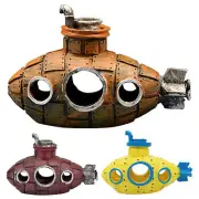 Fish Tank Decorations Vintage Resin Submarine Landscape Turtle Tank Fish Tank