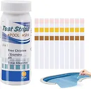Pool Test Paper,Spa Water Quality Detection Paper - Multi-Functional Testing Strips for Water Hot Tub, Swimming Pool, and Spa Loganz
