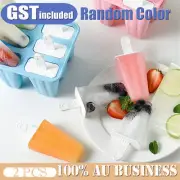 2PCS Silicone Ice Cream Mould Block 6 Cavity Mold Icy Pole Ice Lolly Cool Summer