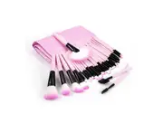 32pcs Premium Cosmetic Brush Set for Foundation Blending Blush Concealer - PINK