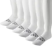 [adidas] Men's Superlite No Show Sports Socks 6 Pair - White/Grey (Size 6-12)