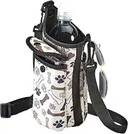 Smooth Trip Neoprene Water Bottle Carrier Bag with Phone Case and Zip Pocket