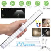 LED Motion Sensor Under Cabinet Closet Lighting USB Rechargeable Dimmable Light