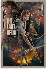 The Poster Last Of Us Comics Retro Vintage Collage Gaming Cover Canvas Painting Wall Art Picture Home Decor Print For Bedroom Living Room Dorm Study Bar Office 12x18inch(30x45cm)