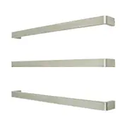Radiant VAIL Heated/Non-Heated Low Voltage Single Square Towel Rail - 650mm - Brushed Satin (1 Piece)