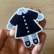 Wednesday Addams Doll - Headless Doll Sticker - 3" vinyl custom made