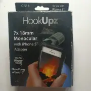 Hookupz 7×18mm Monocular With iPhone 5 Adapter Also Fits iPhone 4s5 5S